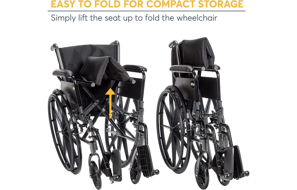 Drive Medical Cruiser III Wheelchair Detachable Desk Arm (DDA) Foot Rest (SF) 300lbs