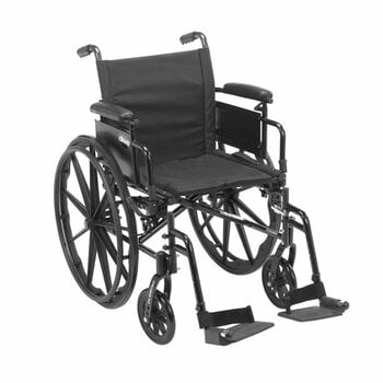 Drive Medical Cruiser X4 Wheelchair Adjustable Seat Height Detachable Full Arm (ADFA) Standard Footplates (SF) 300lbs
