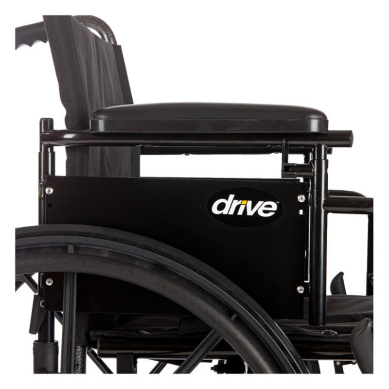 DRV-Drive Medical Cruiser X4 Wheelchair Adjustable Seat Height Detachable Full Arm (ADFA) Standard Footplates (SF) 300lbs