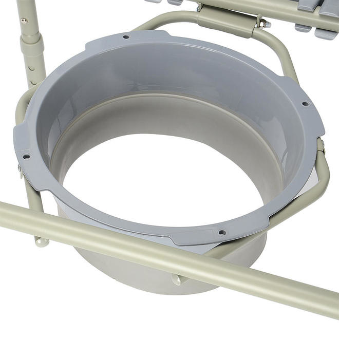 DRV-Drive Medical Drive Deluxe All-In-One Welded Steel Stationary Deep Seat Commode 350lbs