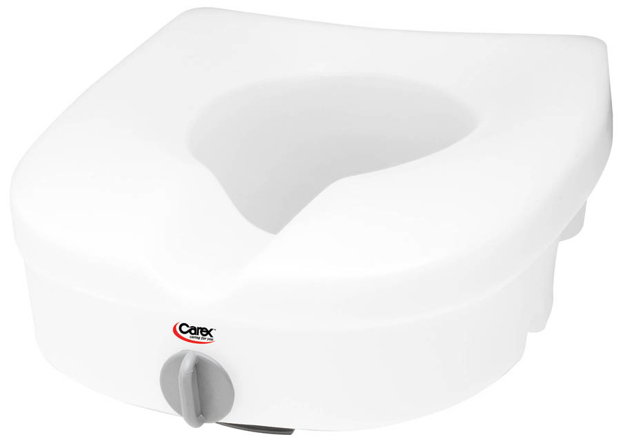 Carex 5" EZ Lock Raised Toilet Seat
