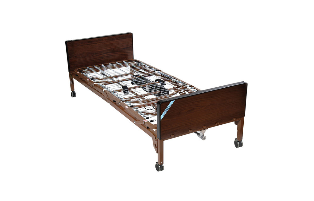 Delta Ultra-Light 1000 Full-Electric Hospital Bed with Half Rails & Mattress