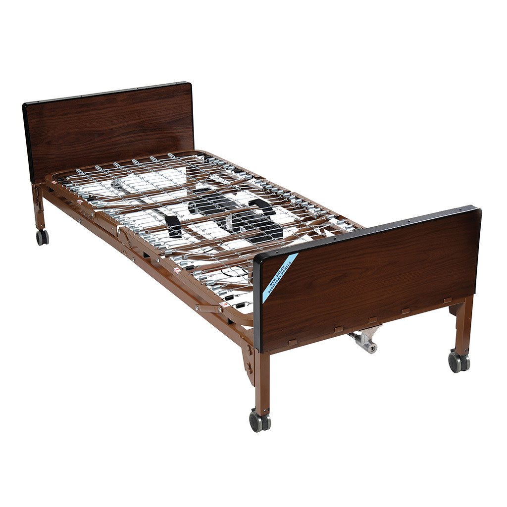 Delta Ultra-Light 1000 Full-Electric Hospital Bed with Half Rails & Mattress