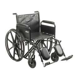 Drive Medical Sentra EC Heavy Duty Wheelchair Detachable Full Arm (DFA) Elevated Leg (ELR)450lbs