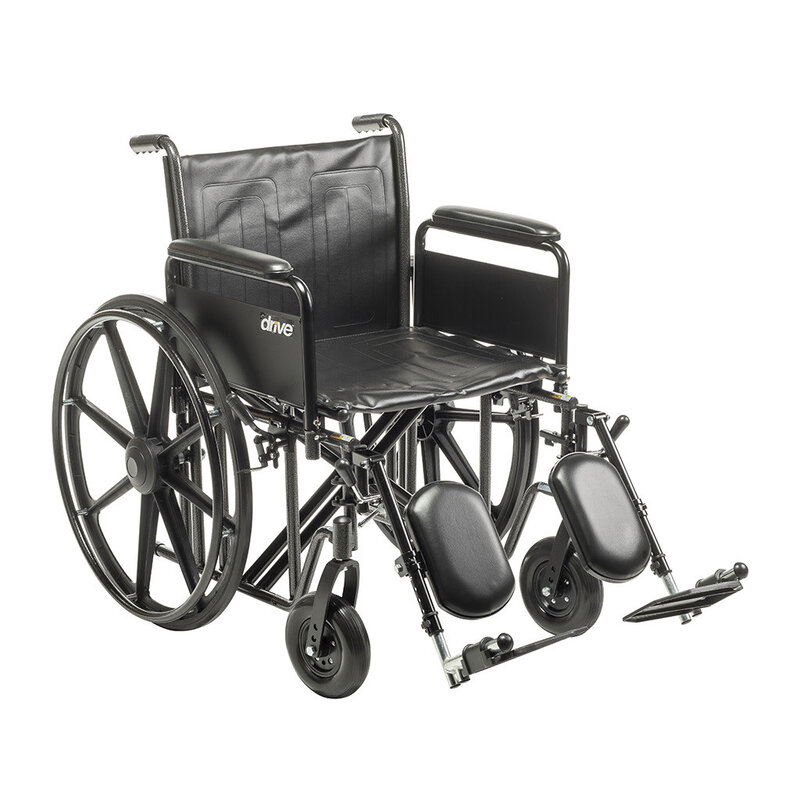 DRV-Drive Medical Sentra EC Heavy Duty Wheelchair Detachable Full Arm (DFA) Elevated Leg (ELR)450lbs