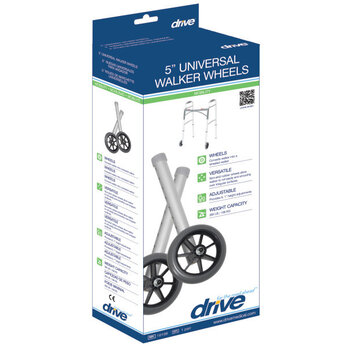 DRV-Drive Medical Drive Universal Walker Wheels 350lbs Pair/bx