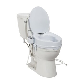 DRV-Drive Medical PreserveTech 4" Raised Toilet Seat with Bidet Ambient & Warm Water