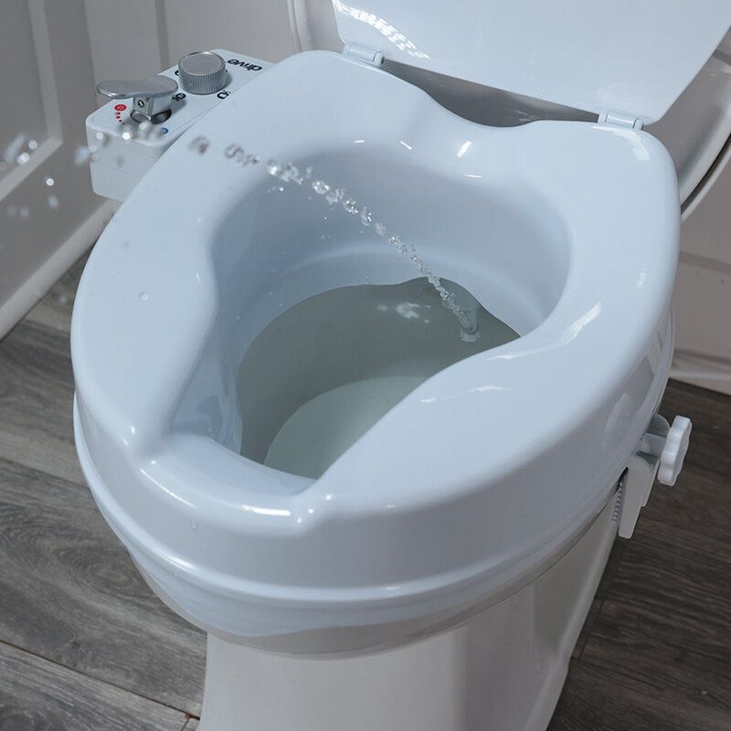 DRV-Drive Medical PreserveTech 4" Raised Toilet Seat with Bidet Ambient & Warm Water