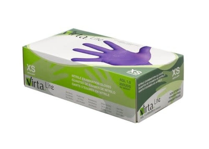 VL-Virta Lite Virta Lite Nitrile Gloves Indigo 200/bx