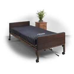 DRV-Drive Medical Delta Ultra-Light 1000 Full-Electric Hospital Bed with Half Rails & Mattress