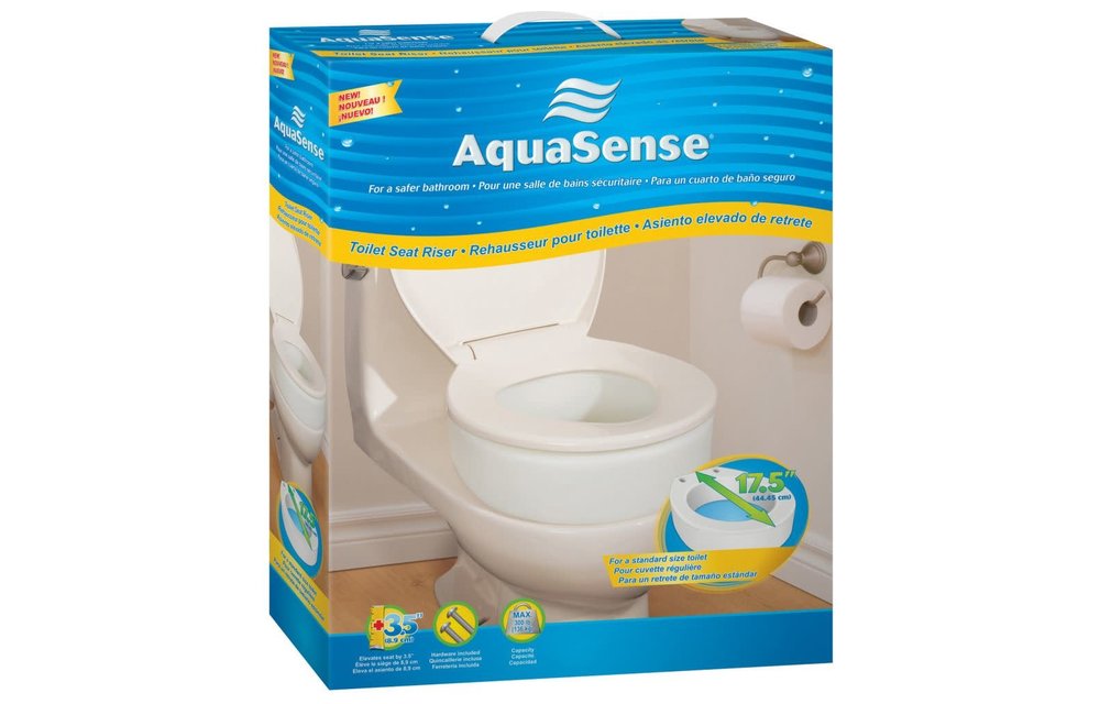 AquaSense Raised Toilet Seat w/out Lid 4"