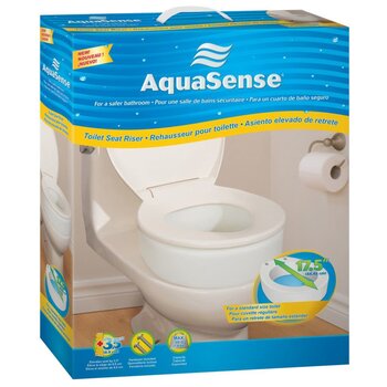 Aquasense AquaSense Raised Toilet Seat w/out Lid  4"