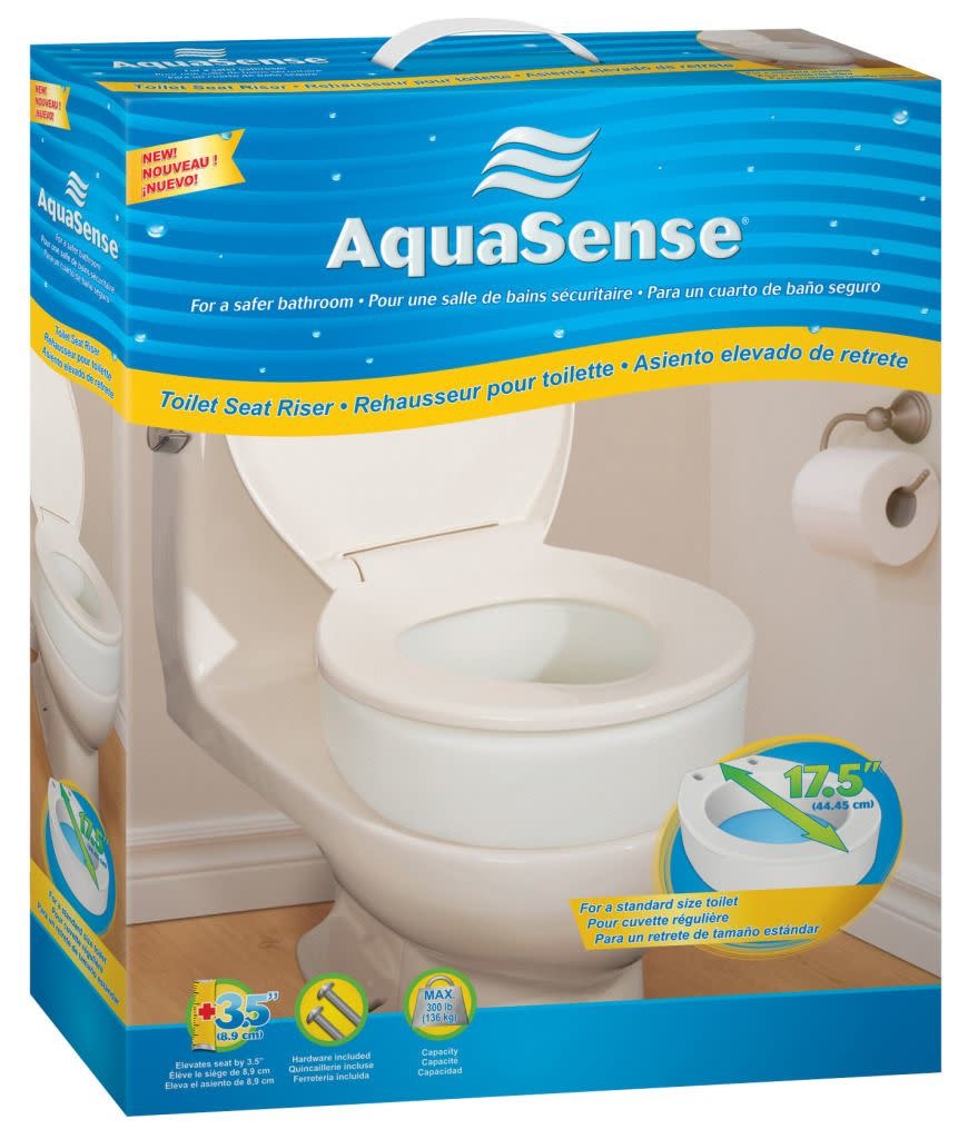 AquaSense Raised Toilet Seat w/out Lid 4"