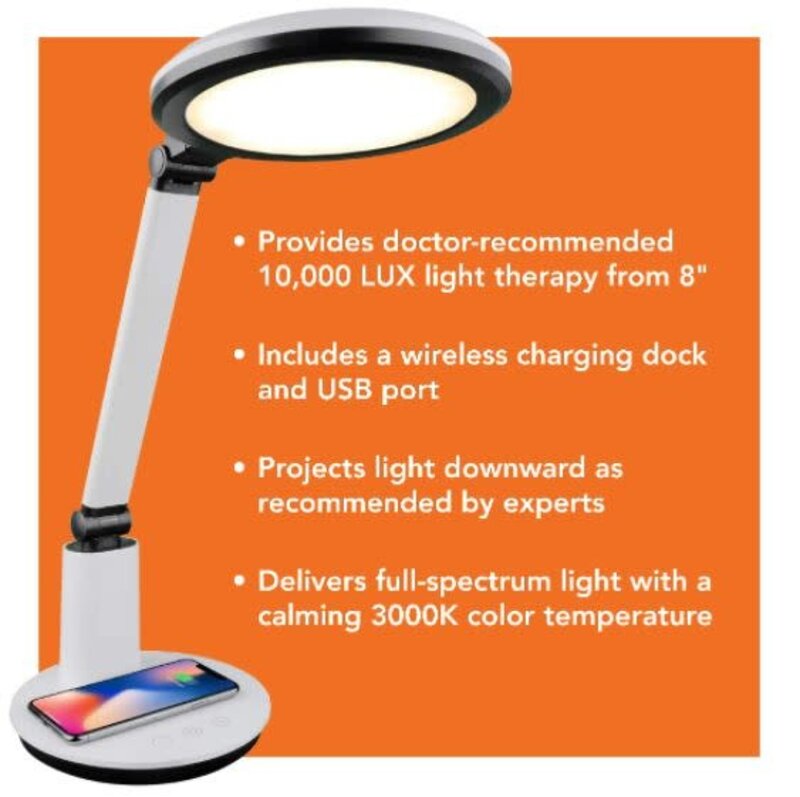 THL-Theralite Theralite Halo Light Therapy Lamp Sunlight Lamp - UV Free 10,000 LUX Sun Lamp Therapy Light