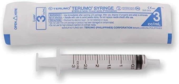 Terumo Sterile Syringe only Luer Taper Slip Tip 3ml Single - Med