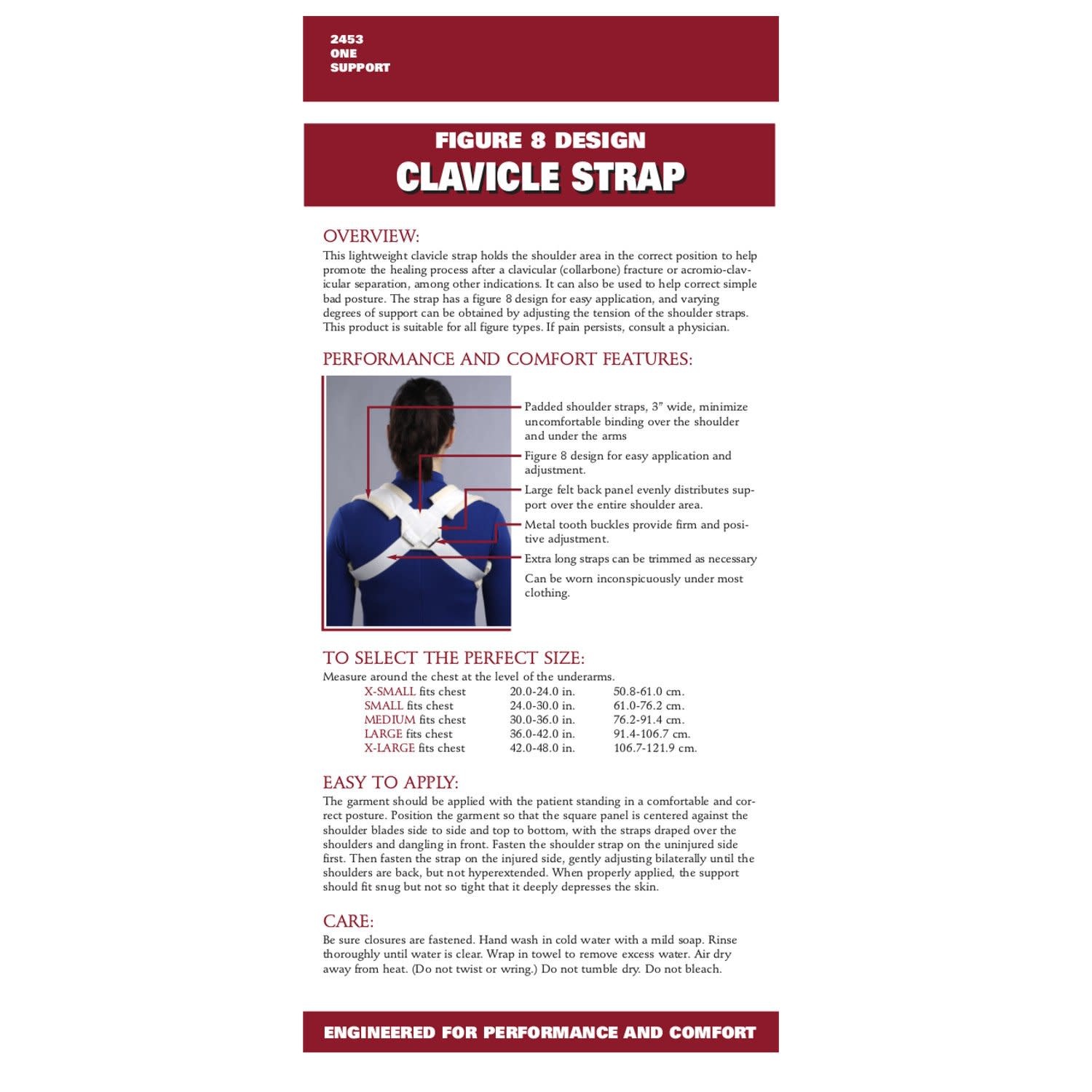 OTC - Airway Surgical OTC Figure-8 Clavicle Strap White