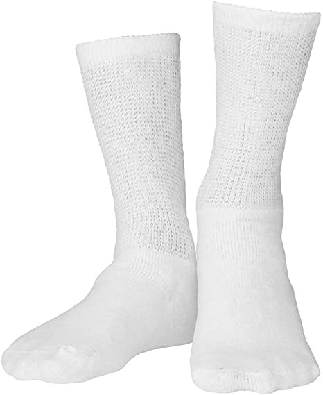 TF-Truform TruForm Diabetic Crew Socks White 3/bg