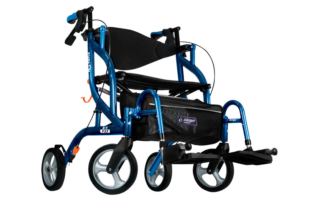 Airgo Fusion 2 IN 1 F23 Side-Folding Rollator & Transport Chair