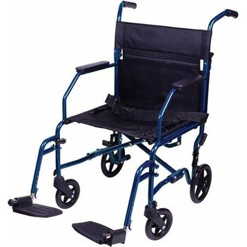 CRX-Carex Carex  Classics Steel Frame Transport Chair 300 lbs Weight Capacity Black Upholstery