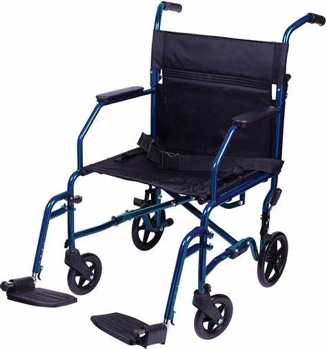 CRX-Carex Carex Classics Steel Frame Transport Chair 300 lbs Weight Capacity Black Upholstery