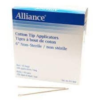 Alliance Cotton Tip Applicators 6" Non-Sterile