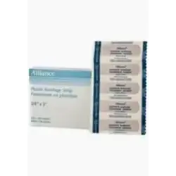 Alliance Bandage Plastic Adhesive Strip 3/4″X3″ Striley Latex-Free Box(100)