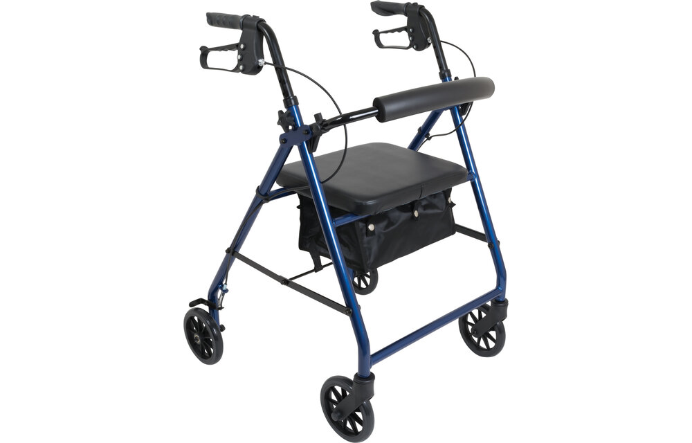 Aluminum Rollator 6" Wheels 300 LB Weight Capacity