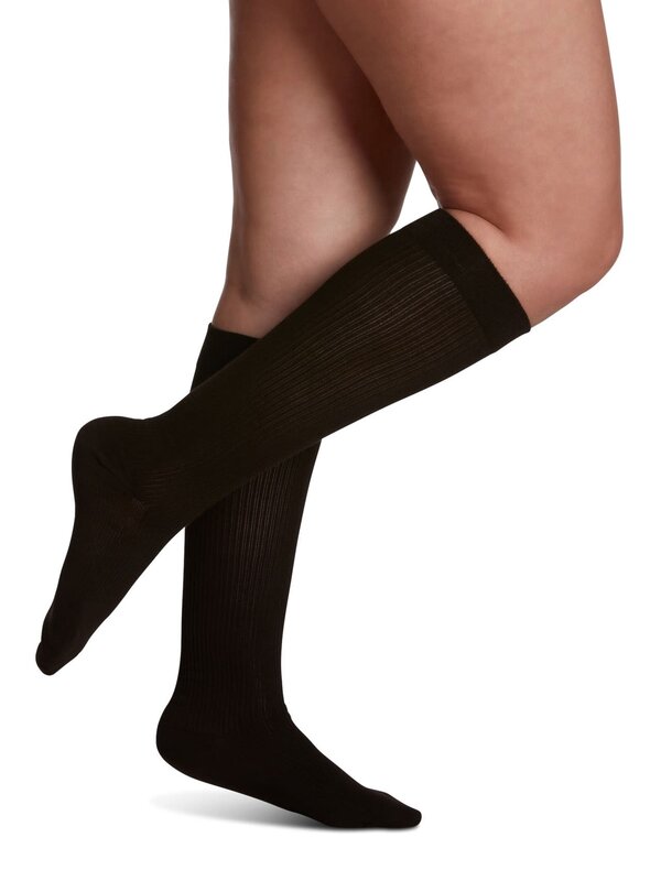 SGV-SIGVARIS Women Casual Cotton Knee High Socks 15-20mmHg
