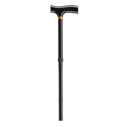 Drive Medical Drive Bariatric Aluminum Black Folding Height Adjustable Cane 500lbs