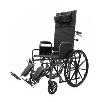 MOBB - MOBB Mobb Carbon Steel Recline Wheelchair Swing Away Foot Rest 300lbs