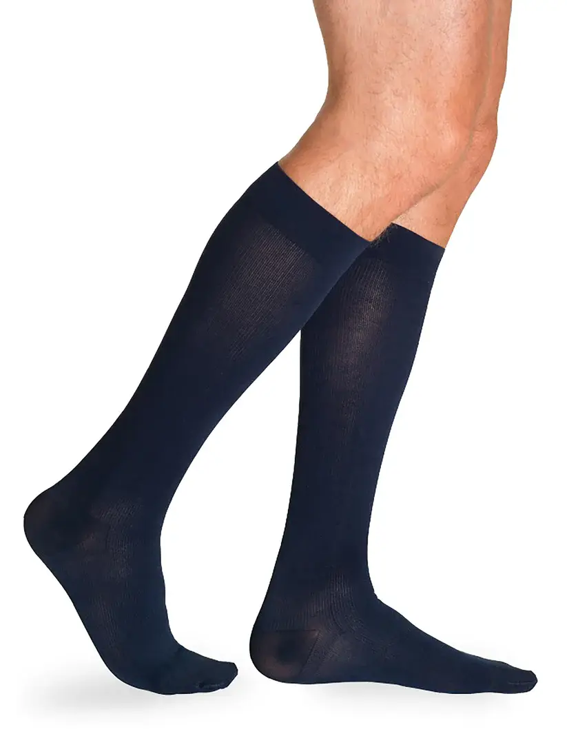 Sigvaris Cushioned Cotton - Men's Calf 20-30mmHg Compression Support Socks