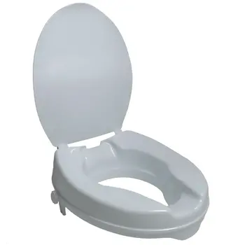 PCP-PCP Medical Molded Raised Toilet Seat with Lid Height 2" for Elongated