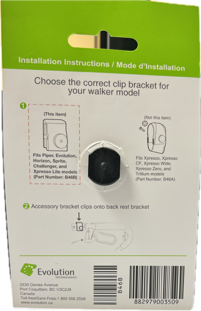 EVO - Evolution Evolution Type B Clip Bracket for Piper, Evolution, Horizon, Sprite, Challenger, Xpresso Lite