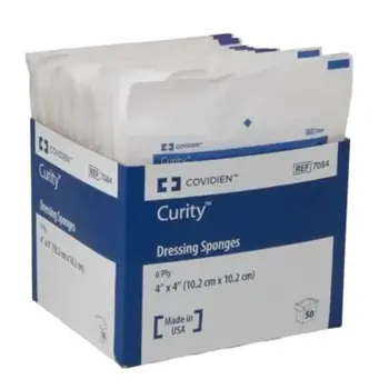 Covidien Curity Non-Woven All Purpose Sponge  4"X 4"6 Ply Bx/50