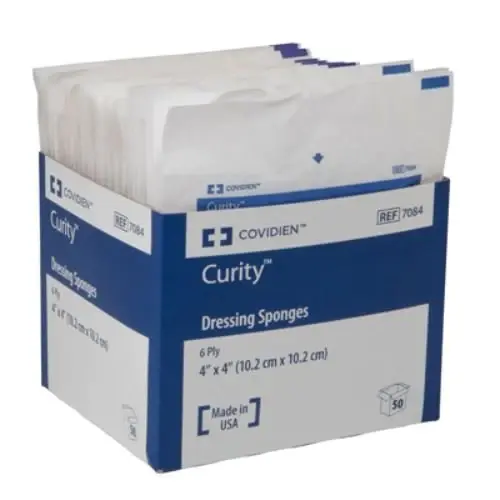 COV-Covidien Curity PNon-Woven All Purpose Sponge 4"X 4"6 Ply Bx/50