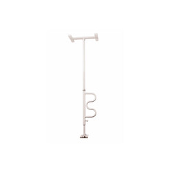 STN-Stander Stander Bathtub Security Pole & Curve Grab Bar-White
