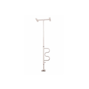 Stander Stander Bathtub Security Pole & Curve Grab Bar-White