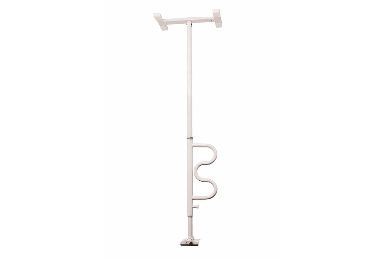 STN-Stander Stander Bathtub Security Pole & Curve Grab Bar-White