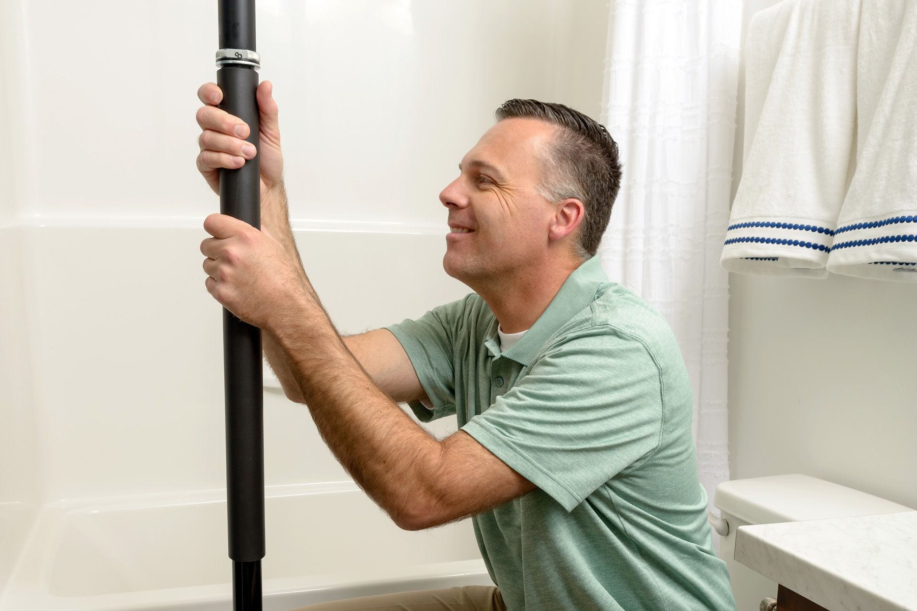 STN-Stander Security Pole Transfer Pole-White