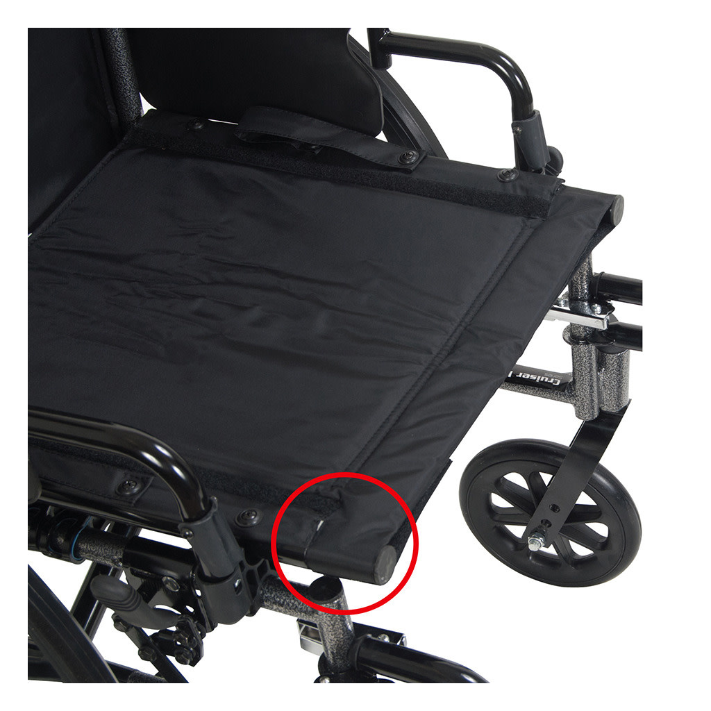 DRV-Drive Medical Cruiser III Wheelchair Adjustable Seat Height Detachable Full Arm (DFA) Foot Rest (SF)