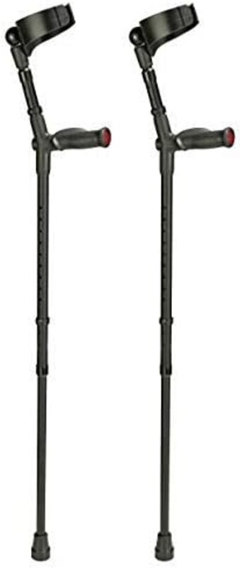 Ossenberg Forearm crutches BIG XL-closed cuff-Anatomic soft grip-color tube struct