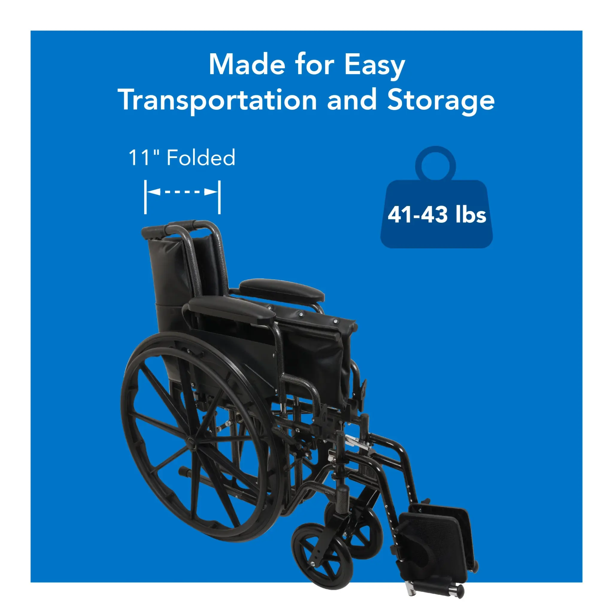 PRB - Probasics ProBasics K2 Wheelchair w/ Flip Back Arms 16" Depth