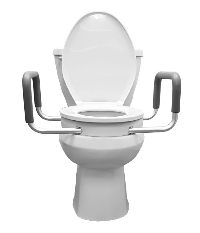 MOBB - MOBB 2” Raised Toilet Seat with Arms Easy to clean