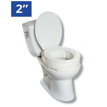 MOBB - MOBB 2” Hinged Raised Toilet Seat Weight Limit 300lbs