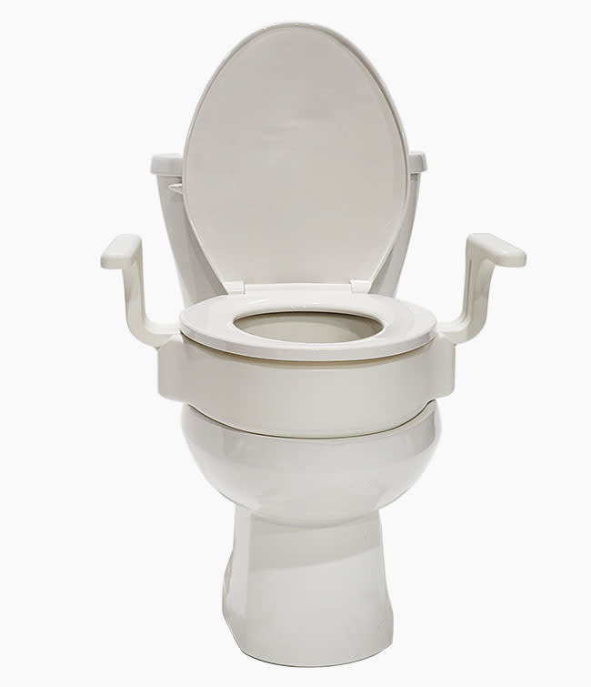 MOBB - MOBB 4” Hinged Raised Toilet Seat Weight Limit 300lbs with New Handles