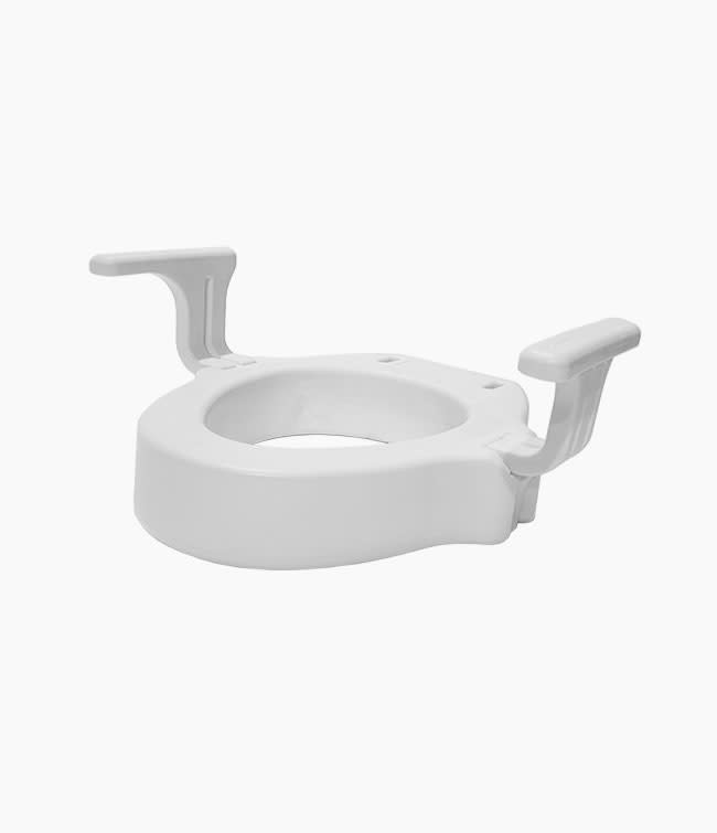 MOBB - MOBB 4” Hinged Raised Toilet Seat Weight Limit 300lbs with New Handles