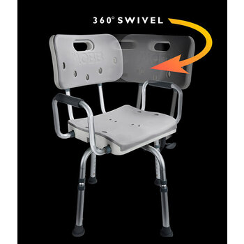 MOBB - MOBB Mobb Swivel Shower Chair 3.0 Left  or Right Handed Lock 300 lbs Capacity