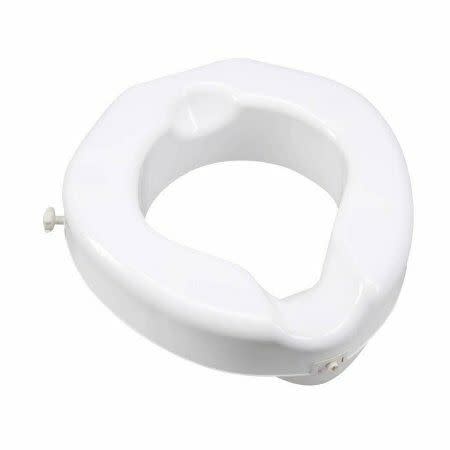 CRX-Carex Carex 4.25" Safe Lock Raised Toilet Seat 500lbs (fits most elongated & standard bowls)