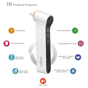 Pangao Pangao No-Contact Ear & Forehead Thermometer