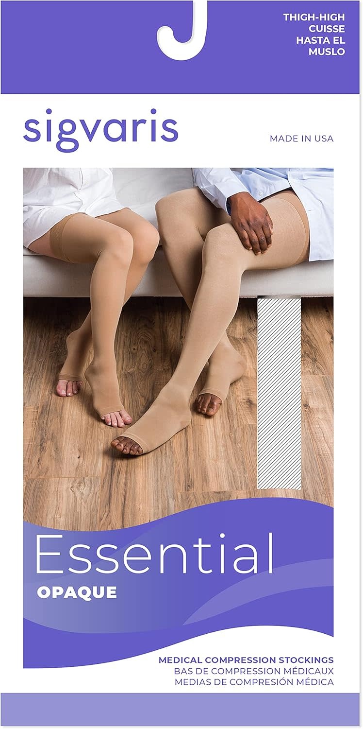 SGV-SIGVARIS Essential Opaque Thigh High 30-40mmHg Open Toe